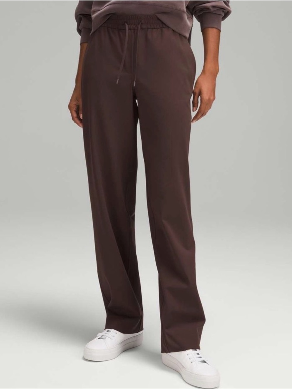 Lululemon Athletica Espresso Luxtreme Straight-Leg Mid-Rise Pant Cozy Size XL
